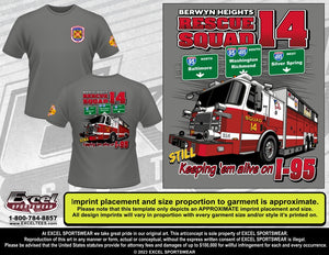"Still Keeping 'em alive on I-95" T-shirt 2020 E-One Rescue Squad