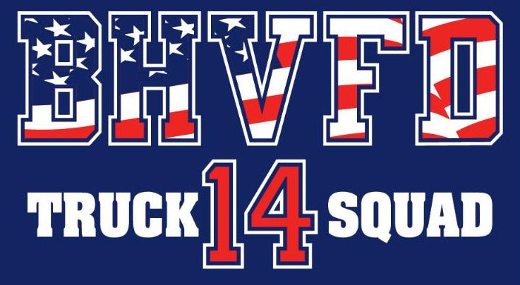 BHVFD Truck 14 Squad Duty Shirt - American Flag Edition